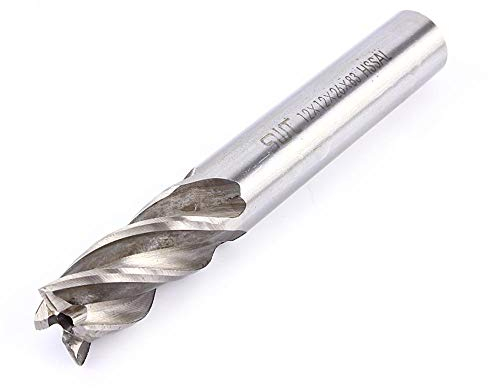 12mm 4 Flutes End Mill, 1 Piece Straight Shank End Milling Cutter Tool Drill Bit Tool for Wood Steel Iron