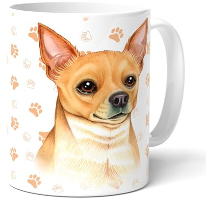 CHIHUAHUA (14) - Kaffeetasse mit passenden Spruch. Becher mit Chihuahua Zeichnung. Teetasse, Tasse, Kaffeebecher. Praktisches Geschenk für Frauchen, Herrchen und alle Hunden Liebhaber.