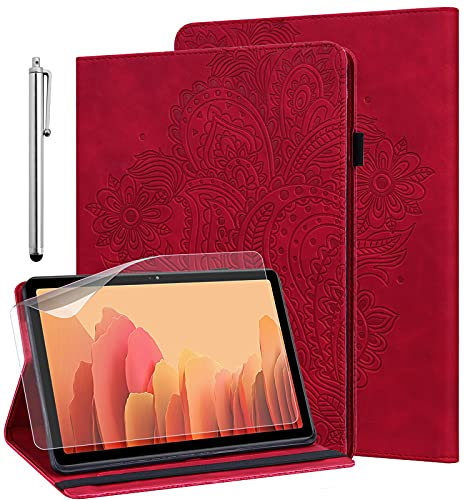 GLANDOTU Funda para iPad 6 generación, iPad 9,7 pulgadas 20182017 (iPad AirAir 2) con protector de pantalla y lápiz capacitivo, ultra fina (encendido y apagado automático), funda de piel sintética