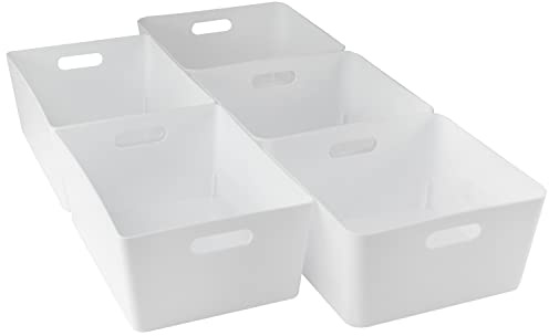 Hummelladen Unterbett Organizer Set - 15 cm hoch - weiß - passend für flache Bettkasten - Aufbewahrung