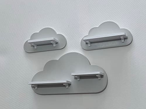 PsGreen 3er Wolken-Set Hellgrau passend/Kompatibel für die Toniebox Toniefiguren