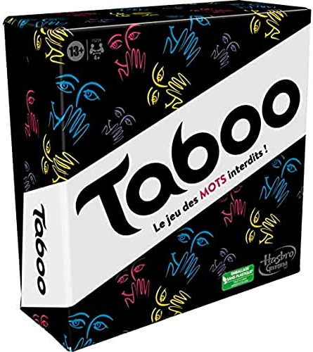 Hasbro Gaming Jeu Taboo Classique, Jeu de Mots à Deviner, Jeu de Groupe pour Ados et Adultes, dès 13 Ans, Jeu de société pour 4 Joueurs et Plus, pour Les Soirées de Jeux