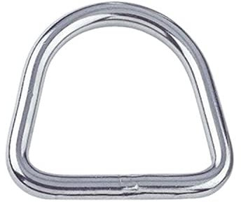 D-Ringe aus Edelstahl 6X30mm 4 Stück geschweißt und poliert, D-Ringe aus A4 V4A- AISI 316 - NIRO, Nirosta (ideal als Bindeglied zwischen Ketten und Hundeleinen)