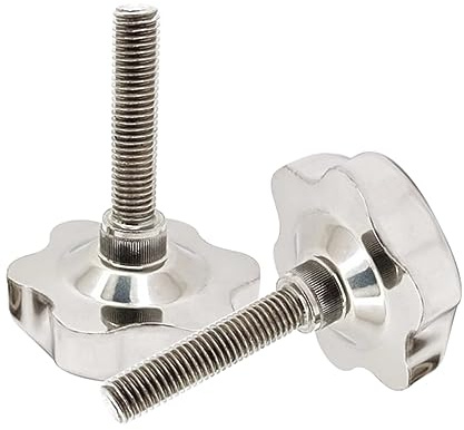 Runxingfu 1Pcs M6 M8 M10 M12 Filetage Métrique Boutons en Étoile Serrage Poignée Acier Inoxydable Moleté Vis à Molette Vis pour Poignée Filet de Serrage Remplacement Poignée de Machine
