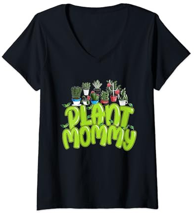 Jardinier Jardin Jardin Plante Sélection Cactus Plante Maman T-Shirt avec Col en V