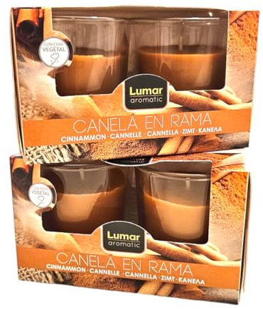 Canela en Rama celay, Vaso Vela PERFUMADA Canela, 2 Pack de 2 und Canela, Vela aromática de canela vela Perfumada Canela en Rama