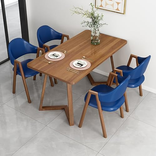 Rechteckig Esstisch Mit 4 Stühle Set, Platzsparender Besprechungstisch Mit Stühlen, Moderne Kombination Aus Konferenztisch Und Stuhl, Esszimmermöbel-Set, Für Esszimmer Küche Wohnzimmer ( Color : D )