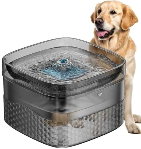 RUYICZB 9L Fuente para Perros, Fuente De Agua para Gatos Bebedero Perro Automatico con 4 Filtros De Carbón, Bomba De Agua Súper Silenciosa, Sensor De Movimiento, Fácil De Instalar Y Limpiar