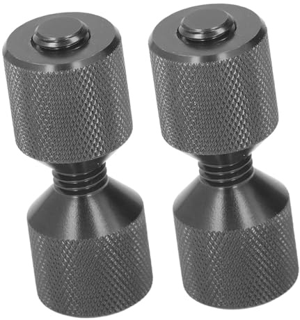 2 Hole Flange Pins, 2pcs Flange Alignment Pin Anodize Aluminium 1‑1/8in Flange Double Hole Pins Set for 0.5 to 14in 150LB Flanges (Black)
