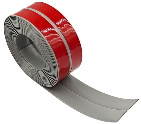 ZZLQIAN Plinthe Souple autocollante,Moulure de finition,3m 20x20 mm,Ruban d'étanchéité PVC, Flexible Etanche Décoratif pour Baignoire, Salle de Bain, Cuisine, Anti-moisissure,Calfeutrage,Gris