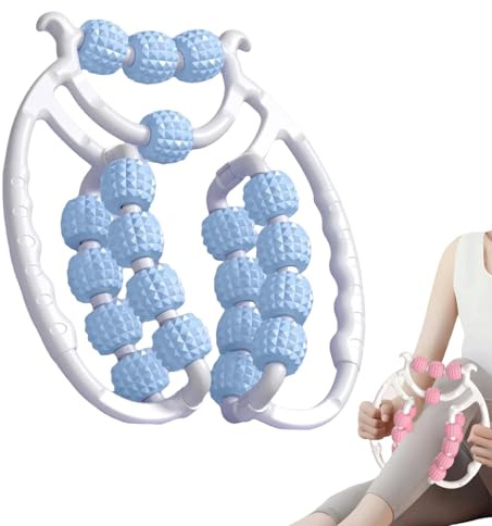 Cellulite Massagegerät, 20 Räder Cellulite Roller, Massageroller Beine Arm, Anti Cellulite Massagegerät Beine, Massage Roller für Dünnes Abnehmen, Fördert die Durchblutung, Beinmassagegerät (Blau)