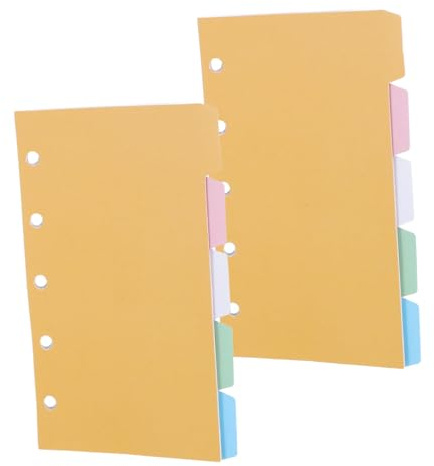 WEKAMOS 2sätze Einlegeblätter Mit Trennblättern in Pastellfarben Vielseitige Ordner Register Für Planer Und Notizbücher Mit Beschreibbaren Tabs Als Schulmappe Index Marker