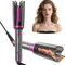 Rizador de Pelo Automático AEMOLL – Tenacilla Giratoria para Ondas Suaves con 3 Niveles de Temperatura, 500 Millones de Iones, Voltaje Dual y Diseño Ligero para Viaje (rosa)