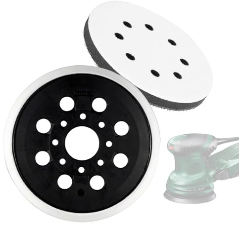 TXErfolg 125mm Sander Backing Pad for Bosch PEX 220 A GEX 125-1 AE PEX 220 AE Skil 7402/7490 8-Hole Replacement Sanding Pad with Hook & Loop & Cushion Bosch Accessories for Random Orbital Sander