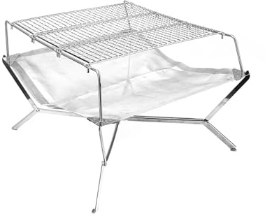 Fire-Maple Sunset Ultralight Foldable Fire Pit Grill Camping Wood Burning Stove Stainless Steel Firepit for Bonfire Backyard Patio Deck Hiking Picnic (1.2KG)