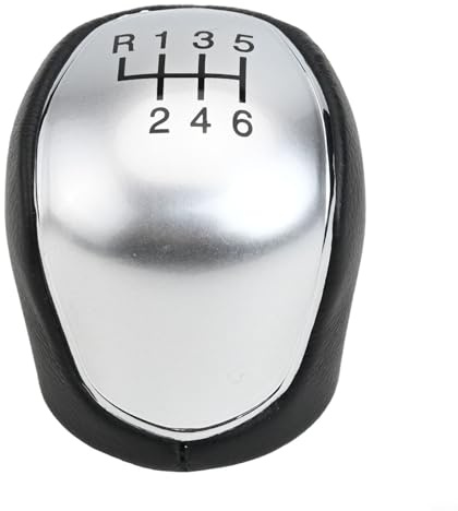 HpLive Pomo manual de 5/6 velocidades para palanca de cambios Ford Focus C-Max para Kuga para Galaxy Palanca de Cambios, Negro Blanco (6 Velocidades)