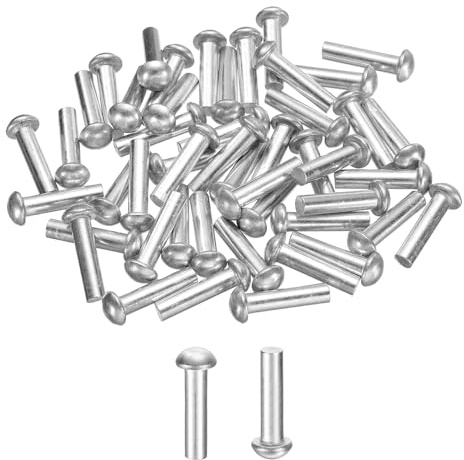 QUARKZMAN 30 Pcs Rivets À Tête Ronde En Aluminium Plein, M4 Dia x 16mm Longueur Rivets À Tête Ronde En Aluminium Pour Réparation De Bateaux, Machines, Avions, Industrie Automobile