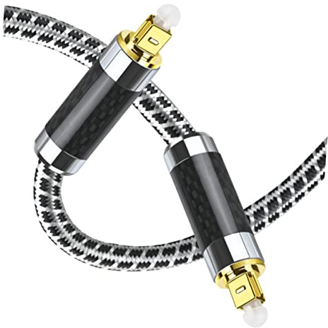 NUOBESTY Cavo Audio Ottico da Cavo Audio Digitale per Home Theater Connettore Maschio Placcato in Oro