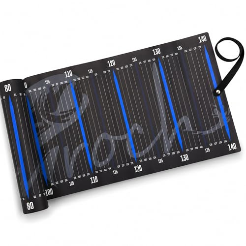 Fischlineal ABHAKMATTE ANGELN Extra Groß 140 × 25 cm | Wasserdicht & Rollbar mit Anschlagblock & Klettverschluss | Perfekt für große Fänge(A: 140x25cm)