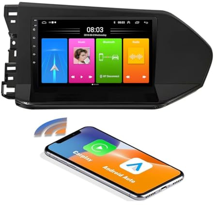 Dynavsal Android Car Radio with GPS Navigation, WiFi, Phone Mirrorlink, FM-RDS Radio, Carplay, Stereo Audio Car Radio Replacement for VW Caddy 2021-2024/Ford Transit Tourneo Connect 2021-2024