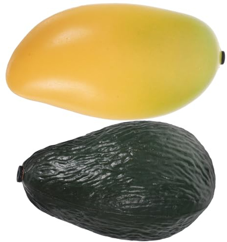 Milisten 2 Strumenti Musicali Shaker Orff per Forma di Frutta Avocado e Mango Percussione Facile da Impugnare per Sviluppo Ritmo e Coordinazione