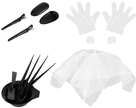 DEARMAMY Kit para Teñir el Cabello de 11 Piezas Guantes Desechables Gorro de Baño y Recipiente para Tinte Accesorio Profesional para Salón y Uso Doméstico Herramientas para Coloración