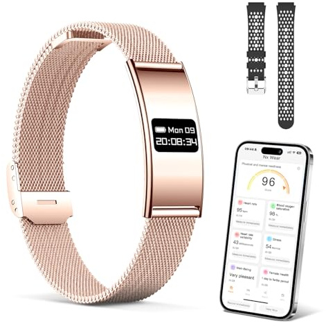 Bracelet Connecté Femme Homme, Bracelet d'Activité avec Podomètre,Etanche IP68, Modes d'exercice, Sommeil Fréquence, Cycle Féminin, SpO2, Rappel D'appel/SMS, Compatible Android et iOS, 2 Bracelets