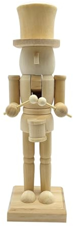 Generisch in legno per fai da te, statuetta di in legno – non finita e non dipinta, statuetta per soldati fai da te, decorazione per feste e feste, 26 cm