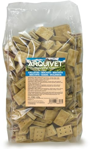 ARQUIVET Biscotti per Cani - Panino Rettangolo - Snack e Premi per Cani - 1 Kg