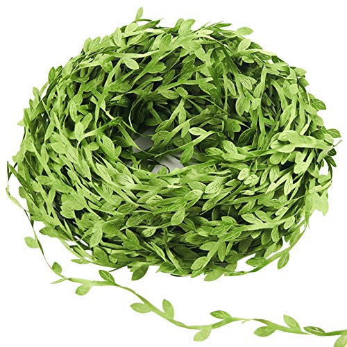 ElaDeco Künstliche Ranken Girlande Blätterband Grün Rattan Griechisch Wild Dschungel Dekoratives Accessoire Hochzeit Party Garten Handwerk Wanddekoration