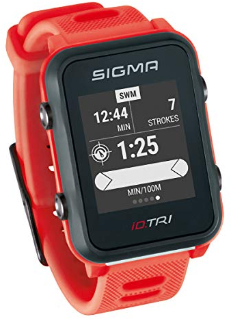 SIGMA Sport iD.TRI, GPS Triathlon-Uhr mit Navigation, Smart Notifications, leicht und wasserdicht, inkl. Brustgurt, Geschwindigkeits- und Trittfrequenzsensor sowie Fahrradhalterung