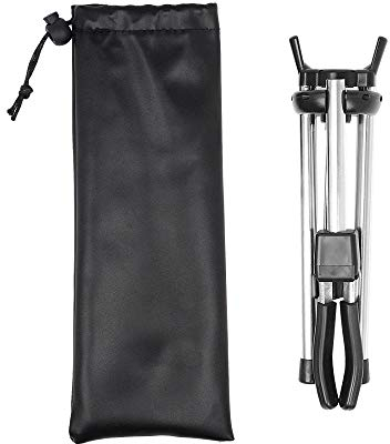 Mowind Faltbarer Altsaxophon-Ständer aus Edelstahl, Tragbar, Verstellbar mit Ledertasche