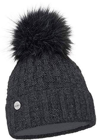 ELIMELI Damen Winter Mütze warme Strickmütze Wintermütze mit Bommel Slouch Strick Beanie Damen für Winter Bommelmütze Hergestellt in EU Farbenauswahl 16517