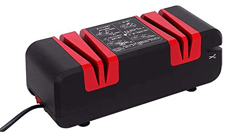 MNSRRN Electric Knife Sharpener, Grinding Professional Knife Sharpener Chef's Choice Safe Easy to Use 50W Sharpener for All Kinds of Knives