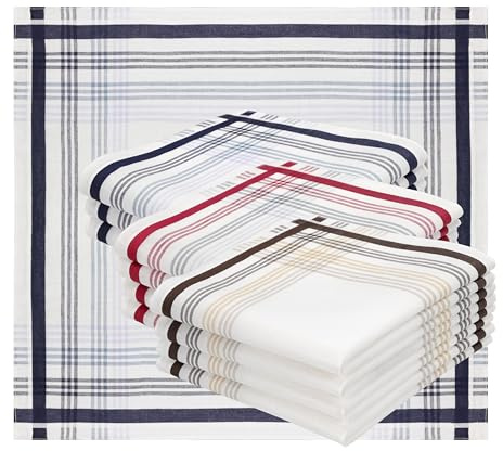 Betz 12er Stofftaschentücher - Herrentaschentücher - Männertaschentücher aus 100% Baumwolle - 40x40 cm - Set LUX 2