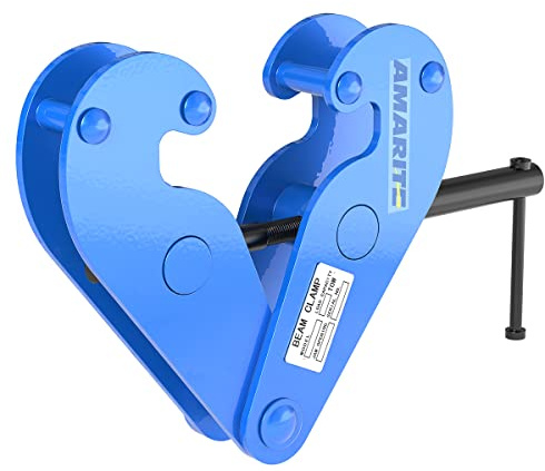 Amarite Heavy-Duty Vertical I Beam Clamp for Construction, Industrial, Home, and Garage - 3 Ton Capacity, 6600lbs, 3.1 to 12.7 Jaw Opening