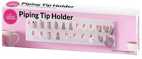 The Cookie Countess Wall Mounted Piping Tip Holder Organizer - Pack of 2 (Piping tips and accessories not included)