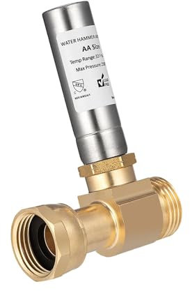 Sharplace Water Hammer Arrestor 3/4NH Thread Brass Compact Pressure Reducer Washing Machine for Kitchen Laundry Room
