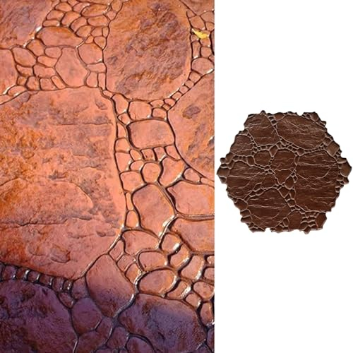 Moldes Hormigón Impreso Sello de Hormigón Decorativo con Patrón de Adoquines, Herramientas de Estampado de Piel para Texturizado de Hormigón de Poliuretano, Formas de Moldes de Hormigón de Pizarra ( S
