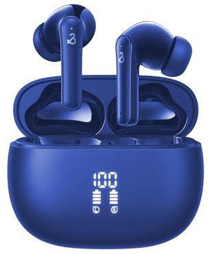 YELKUTT Wireless Earbuds, Wireless Headphones with HiFi Stereo Deep Bass Ear Buds, Bluetooth 5.3 Headphones with 6 ENC Noise Cancelling Mic, 50H Playtime, Earphones Dual LED Display, IPX8 Waterproof