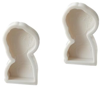 Anneome 2 Pcs Silikon Kerze Mould Handgemachte Seife Mould Seife Porträt Form Material