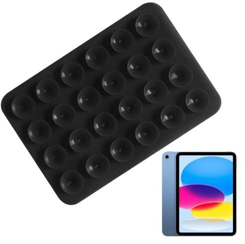 Supporto a per telefono – Custodia per telefono in silicone, supporto quadrato antiscivolo per cellulare, adesiva per smartphone, supporto adesivo per specchio da bagno, custodia con
