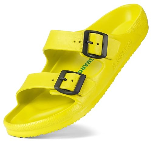 SAGUARO Eva Ciabatte Uomo Donna Pantofole Antiscivolo Giallo 44 EU