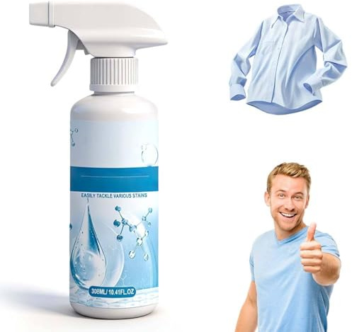 émulsifiant Pour Vêtements,Prétraitement De Lessive Non Ionique,Détachant Pour Le Linge,Spray Nettoyant à Sec Multi-Usages Pour Textiles,Detachant Textile,Adoucissant Doux Pour Le Linge,300ml (1 pc)