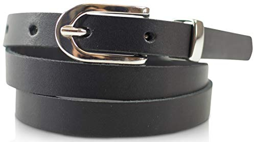 fashionchimp Basic Damengürtel aus 100% echtem Leder, schmaler Gürtel, Breite ca. 1,5cm, Made In Germany