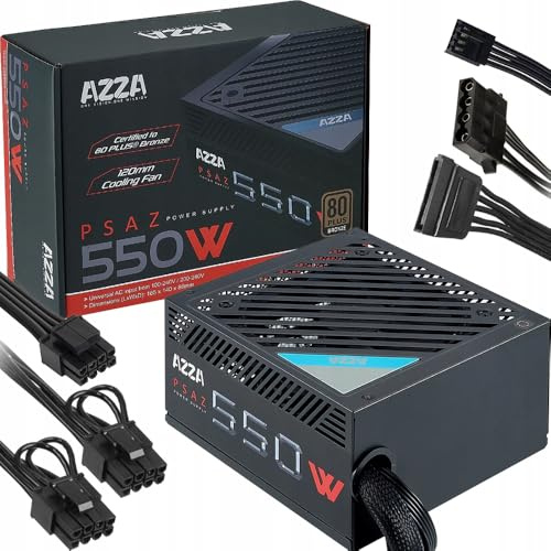 Azza 550W PC-Netzteil, schwarz, 2X PCIe AD-Z550