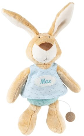 sigikid Spieluhr Hase mit Namen personalisierbar – Baby Geschenk Stofftier