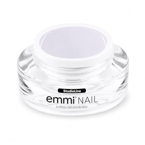 Emmi-Nail Studioline Aufbau-Gel kombi klar, klares UV/LED-Aufbaugel, vegan | Mittelviskoses, selbstglättendes Aufbaugel für die Nagelmodellage, UV- und UV/LED-härtend, optimale Haftung, vegan