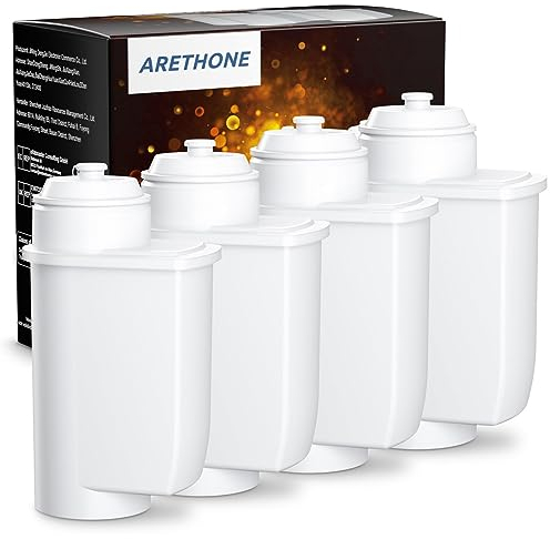 ARETHONE Wasserfilter für Siemens EQ Series, EQ5, EQ6, EQ9, EQ500, S700, Wasserfilter Kaffeevollautomat für Siemens 3200, Bosch TCZ7003, TCZ7033, 467873 (4 Stück)