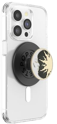 PopSockets: PopGrip Round för MagSafe - Adapterring för MagSafe Ingår - Hopfällbar Stativ och Grepp för Smartphone och Fodral med en Swappable Top - Enamel Lunar Dreams | Avtagbar, för Kindle / Android/iPhone, med magnet, måne, stjärna, sol, rymd, emalj, design